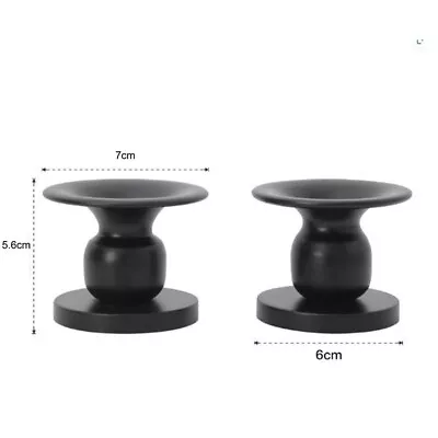 £11.35 • Buy Taper Candle Holder Set Of 2 Metal Candle Holders For Pillar-Candles, Black Can