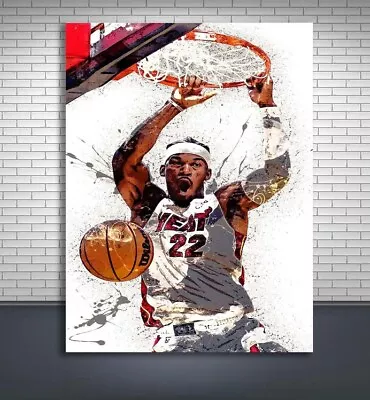 Jimmy Butler Dunk Poster Miami Heat Basketball Man Cave Home Decor Unframed • $22.99