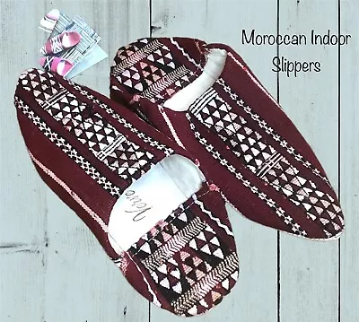 Moroccan Slippers Size Large Handmade In Marrakech Unisex 🆕 • $50