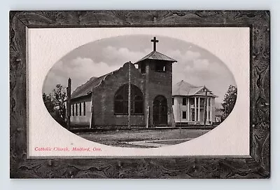 Postcard RPPC Oregon Medford OR Catholic Church 1910s Unposted Divided Back • $8