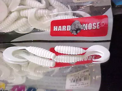 Mann's HardNose 3  25pk Grubs HNCT3-01 In WHITE For BASS/WALLEYE/CRAPPIE/PERCH • $4.99