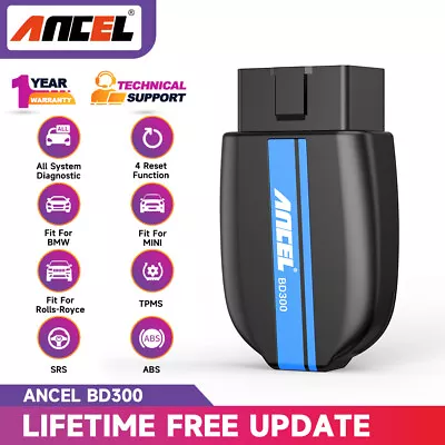 ANCEL BD300 OBD2 Scanner Fit For BMW EPB CBS ETC ABS Battery Car Diagnostic Tool • £49