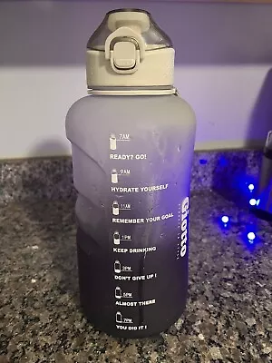 Motivational Water Bottle BPA Free 1 Gallon Jug With Straw And Time Tracker Gym • $6