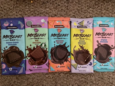 £7.99 • Buy Mr Beast Feastables Chocolate All Five Bars Flavours UK In Hand READ DESCRIPTION