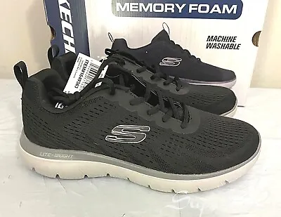 NEW Skechers Men's Summit Memory Foam Sneakers Shoes - PICK SIZE - BLACK • $26.99