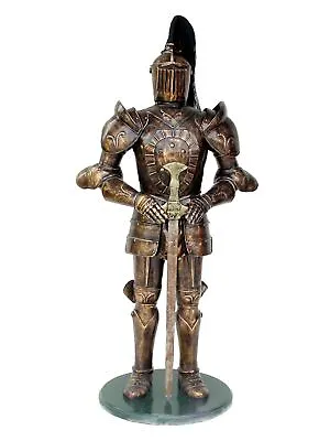 Mysterious Medieval Knight With Sword Rustic Decor Life Size Statue Display • $1953.85