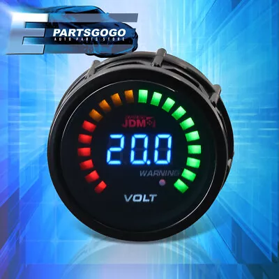 For Civic Integra RSX 2  52MM JDM Voltage Volt Blue Digital LED Auto Gauge Meter • $18.99