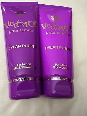 Versace Pour Femme Dylan Purple 3.4 Oz Perfumed Body Lotion & Shower Gel • $34.50