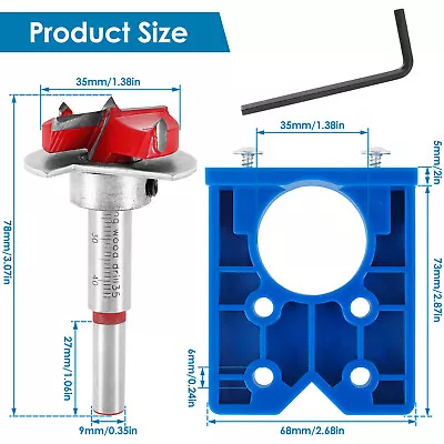 Concealed Hinge Jig High Precision 35mm Hinge Drilling Guide Hinge Hole BvFnq • $13.49