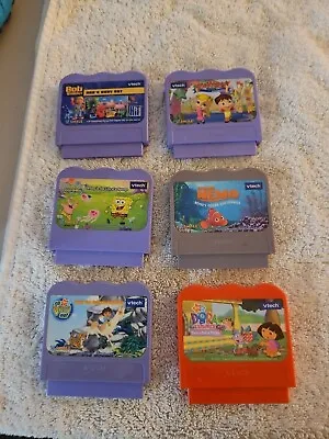 Lot 6 VTech V.smile Game Cartridges Nemo Dora Bob The Builder Spongebob • $15.99