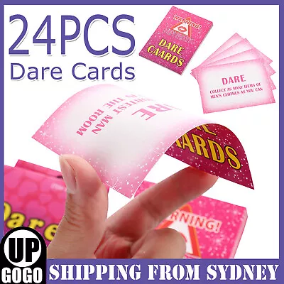 24 Pk Dare Cards Hens Night Fun Hen New Party Game Wedding Bachelorette Girls AU • $4.98