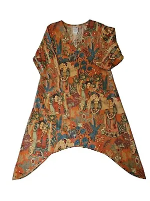 Frida Kahlo Print Dress Casual Colorful ~Brazos Boutique San Miguel De Allende  • $68.95
