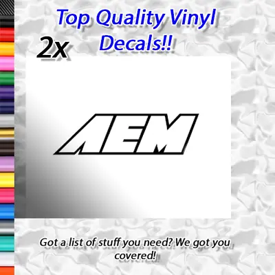 AEM Custom Vinyl Decal JDM Auto Drift Race Emblem 2PCS 6  Stickers • $4.99