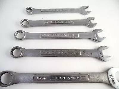 5 Vintage  CRAFTSMAN   VA  12-point Combo Wrenches Metrics USA Japan • $28.95