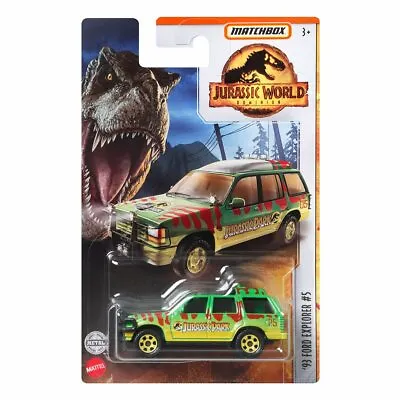 2022 Matchbox Jurassic World Dominion '93 Ford Explorer #5 GREEN / MOC • $10.99