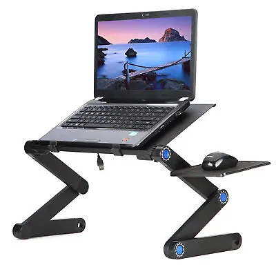 £10.99 • Buy Portable Adjustable Folding Laptop Stand Desk Table Computer Table Bed Lap Tray