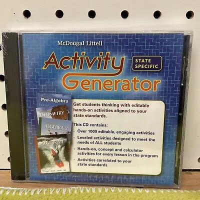 Holt McDougal Larson Math Geometry Activity Generator CD-ROM - MCDOUGAL LITTEL  • $12.50