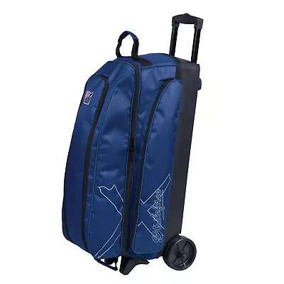 KR Strikeforce Hybrid X Navy Blue 3 Ball Roller Bowling Bag • $121.99