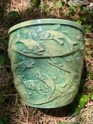 1958 McCoy Cope Design Fish Jardiniere -- Extremely Hard To Find! • $350