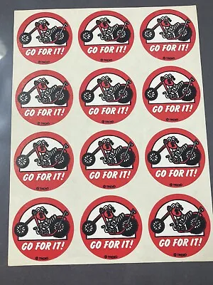 Vintage 1980’s TREND  SCRATCH N SNIFF STICKERS Motorcycle GO FOR IT 1 Sheet Rare • $84.99