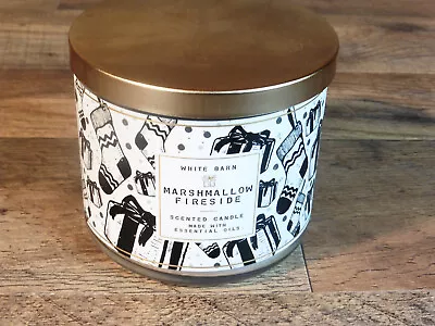 New White Barn Marshmallow Fireside 14.5 Oz Three Wick Candle Bed Bath Beyond • $0.99