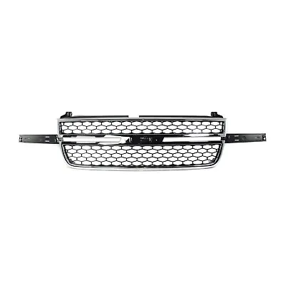 Grille Assembly For 2003-06 Chevrolet Silverado 1500 Honeycomb Chrome And Black • $111.95