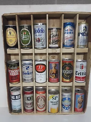 Vintage Lot Of 18 Different Foreign Steel Pull Tab Empty Beer Cans • $6.95