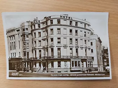 £2 • Buy Brighton-Palace Pier Hotel-Grand Junction Parade-Old Real Photo Postcard 1661