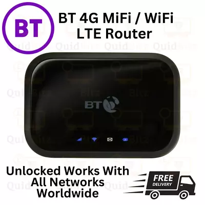 BT 4G WiFi MiFi Mobile Broadband LTE Hotspot Router Alcatel BT70 Device Unlocked • £34.99