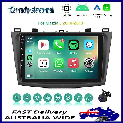 CAM+ For Mazda 3 2010-2013 BL Android 12 9  Car Play Stereo Radio Head Unit GPS • $239.98