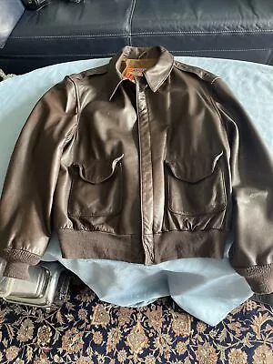 Cooper A-2 US Air Force Goatskin Leather Bomber Flight Jacket Men's 48L USA • $150