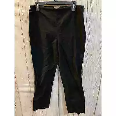 Vince Camuto Cropped Pants Women Size 10 Black Side Zip Mid Rise Skinny Mid Rise • $9.69