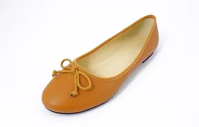 Womens Large Flat Tan Shoes Pumps Size UK 9 10 11 12 EU 43 44 45 46 Long Tall • £19.99