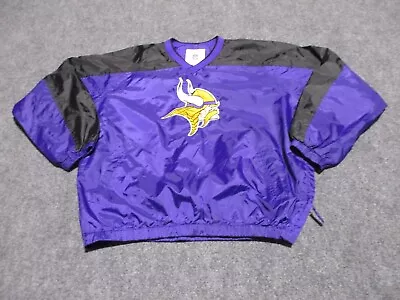 Minnesota Vikings Jacket Men's Extra Large Purple G-III Pullover Windbreaker • $28.88