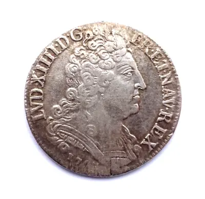 France - Louis XIIII - Quarter Ecu (20 Sols)  - 1707 A - Paris Mint • £159.99