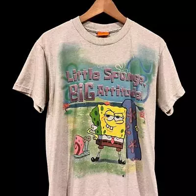 VTG 2002 Nickelodeon Spongebob Cartoon Surf Beach Graphic Art TV Promo T Shirt M • $14.95