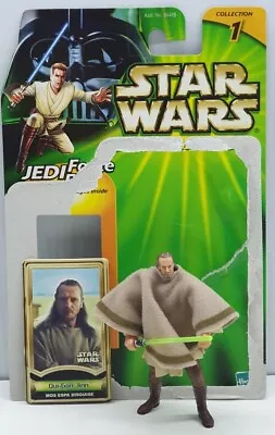 Qui-Gon Jinn Star Wars POTJ 3.75  Figure 2000 Cardback Power Mos Espa Disguise • $15