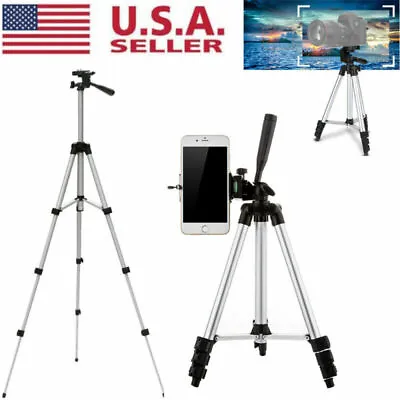 Professional Camera Tripod Stand Holder Mount For IPhone Samsung Cell Phone+Bag • $10.57