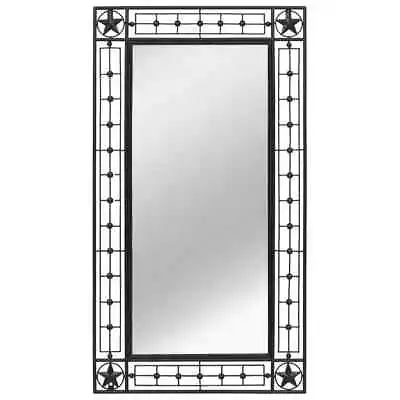 Garden Wall Mirror Rectangular Black Window Illusion 50x80/60x110 Cm VidaXL • £42.99