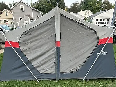 Rare Vintage Red Head Middle Fork Canvas Cabin Family Tent 11x8 Complete USA • $299.95