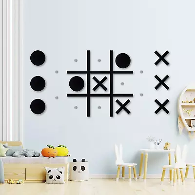 Magnetic Tic Tac Toe Wall-Mount Game Game Room DecorKids&Adults Indoor Party G • $48.88