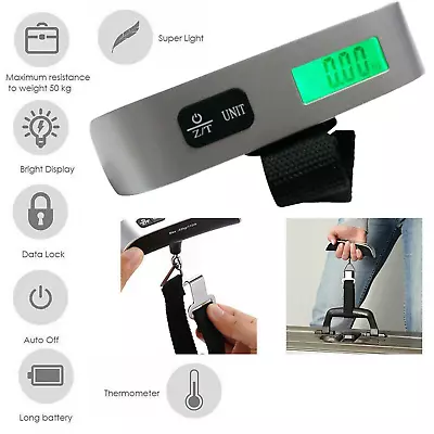 £6.67 • Buy 40/50kg Digital Luggage Scale Portable Weighing Weight Suitcase Travel Scale