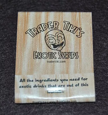 Trader Tiki's Exotic Syrups Tiki Full Unstruck Matchbook Matches Match Tiki Pop • $1.99