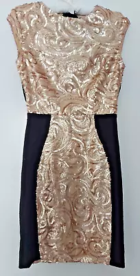 💝 ELLE ZEITOUNE Gold Sequin Party Dress 6 • $55