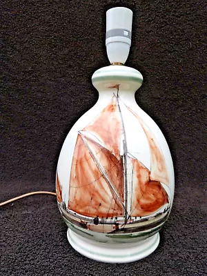 CINQUE PORTS POTTERY TABLE LAMP VINTAGE 1970s THE MONASTERY RYE SIGNED RARE • £24.99