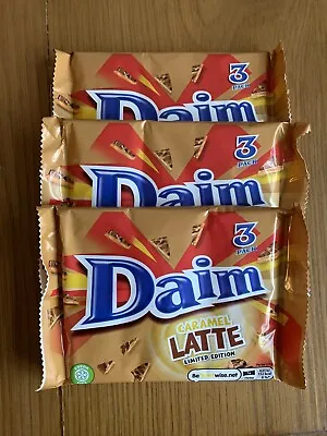 Daim Caramel Latte Chocolate Bars X 9 (3 Bars In 3 Packs) Ltd Edition Past Date • £8.99