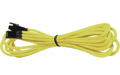 3-Pin Fan Extension Cable Cord Premium Braided Adapter PC Computer - Yellow • $7