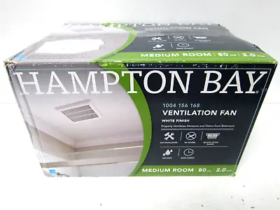 Hampton Bay Ventilation Fan White Medium Room 80 CFM  2.0 Sone 1004 156 168 • $39.95