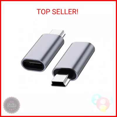 USB C To Mini USB 2.0 Adapter (2-Pack)Type C Female To Mini USB 2.0 Male Conver • $10.16