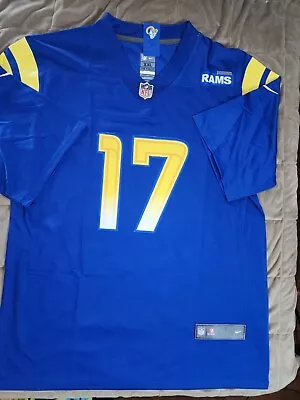 Puka Nacua Jersey Los Angeles Rams XXL Blue #17  Stitched NWT  • $29